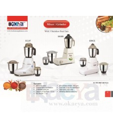 OkaeYa.com Juicer Mixer Grinder with 3 stainless steel